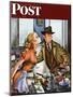 "Before Dinner Kiss?," Saturday Evening Post Cover, April 9, 1949-Constantin Alajalov-Mounted Giclee Print