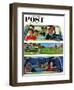 "Before, During & After Picnic" Saturday Evening Post Cover, September 5, 1959-John Falter-Framed Giclee Print