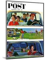 "Before, During & After Picnic" Saturday Evening Post Cover, September 5, 1959-John Falter-Mounted Giclee Print