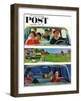 "Before, During & After Picnic" Saturday Evening Post Cover, September 5, 1959-John Falter-Framed Giclee Print