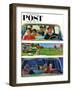 "Before, During & After Picnic" Saturday Evening Post Cover, September 5, 1959-John Falter-Framed Giclee Print