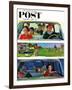 "Before, During & After Picnic" Saturday Evening Post Cover, September 5, 1959-John Falter-Framed Giclee Print