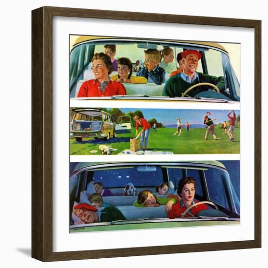 "Before, During & After Picnic", September 5, 1959-John Falter-Framed Giclee Print