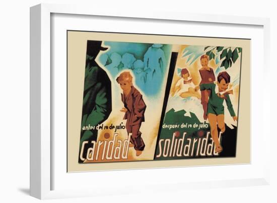 Before July 19, Charity, After July 19, Solidarity-Arturo Ballester-Framed Art Print