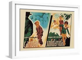 Before July 19, Charity, After July 19, Solidarity-Arturo Ballester-Framed Art Print