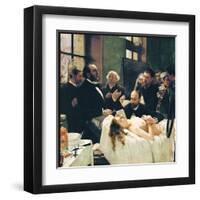 Before Operation, Dr. Péan Teaching His Discovery, Compression Of Blood Vessels, St Louis Hospital-Henri Gervex-Framed Art Print