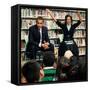 Before President Barack Obama and Wife Read to Second Graders at Capital City Public Charter School-null-Framed Stretched Canvas