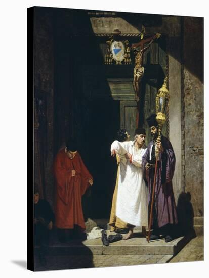 Before Procession, 1865-Federico Zandomeneghi-Stretched Canvas