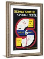 Before Sending a Postal Order Make it Secure-Stan Krol-Framed Art Print