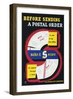 Before Sending a Postal Order Make it Secure-Stan Krol-Framed Art Print