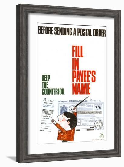 Before Sending a Postal Order-null-Framed Art Print