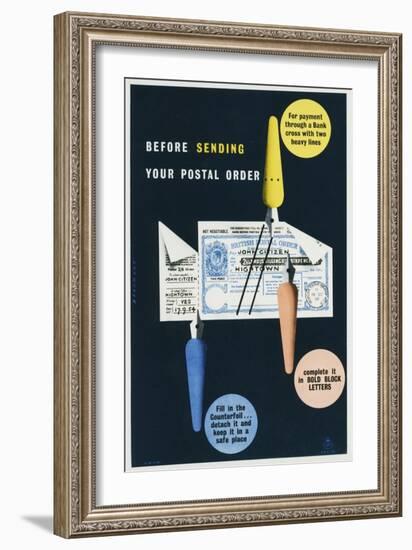 Before Sending Your Postal Order-Leonard Beaumont-Framed Art Print