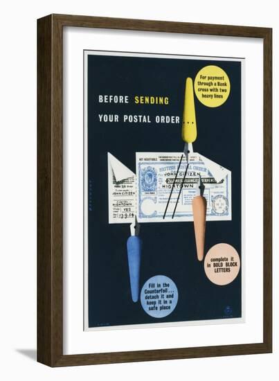 Before Sending Your Postal Order-Leonard Beaumont-Framed Art Print