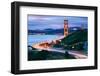 Before Sunrise On Approach North Side, Beautiful Golden Gate Bridge, San Francisco Cityscape-Vincent James-Framed Photographic Print