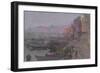 Before Sunrise on the Ghat, Varanasi, 2015-Peter Brown-Framed Giclee Print