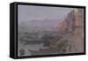 Before Sunrise on the Ghat, Varanasi, 2015-Peter Brown-Framed Stretched Canvas