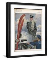 Before Take-Off a German Naval Pilot Contemplates the Mission Before Him-E. Godberson-Framed Art Print