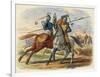 Before the Battle King Robert De Bruce VIII Kills Sir Henry De Bohun in Single Combat-James Doyle-Framed Art Print