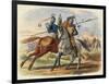 Before the Battle King Robert De Bruce VIII Kills Sir Henry De Bohun in Single Combat-James Doyle-Framed Art Print