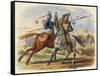 Before the Battle King Robert De Bruce VIII Kills Sir Henry De Bohun in Single Combat-James Doyle-Framed Stretched Canvas