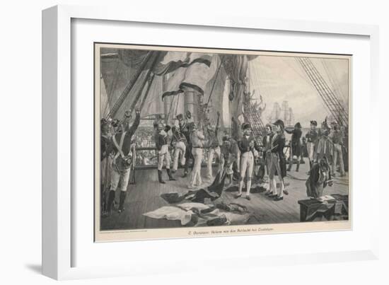 Before the Battle Nelson Orders His Famous Signal: England Expects Every Man to Do His Duty-Thomas Davidson-Framed Art Print