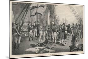 Before the Battle Nelson Orders His Famous Signal: England Expects Every Man to Do His Duty-Thomas Davidson-Mounted Art Print