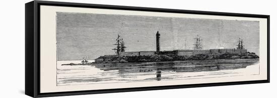 Before the Bombardment of Alexandria, July 7, 1882: Fortifications of the Lighthouse and Barracks-null-Framed Stretched Canvas