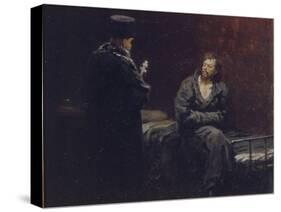 Before the Confession, 1879-1885-Ilya Yefimovich Repin-Stretched Canvas