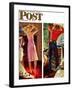 "Before the Date" Saturday Evening Post Cover, September 24,1949-Norman Rockwell-Framed Giclee Print