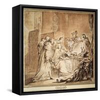 Before the Fancy Dress Ball, 1762-Jean-Michel Moreau-Framed Stretched Canvas