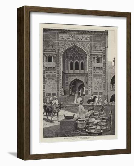 Before the Mosque of the Wazir Khan, Lahore-Harry Hamilton Johnston-Framed Giclee Print