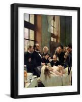 Before the Operation, or Doctor Pean Teaching at Saint-Louis Hospital, 1887-Henri Gervex-Framed Giclee Print