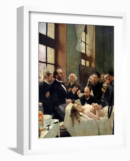 Before the Operation, or Doctor Pean Teaching at Saint-Louis Hospital, 1887-Henri Gervex-Framed Giclee Print