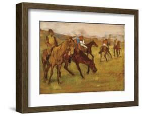 Before the Race, between 1882 and 1884-Edgar Degas-Framed Art Print