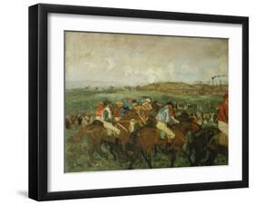 Before the Race (Course De Gentlemen), 1862-Edgar Degas-Framed Giclee Print