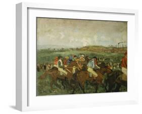 Before the Race (Course De Gentlemen), 1862-Edgar Degas-Framed Giclee Print