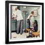 "Before the Shot" or "At the Doctor's", March 15,1958-Norman Rockwell-Framed Giclee Print