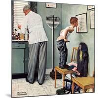 "Before the Shot" or "At the Doctor's", March 15,1958-Norman Rockwell-Mounted Giclee Print