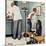 "Before the Shot" or "At the Doctor's", March 15,1958-Norman Rockwell-Mounted Giclee Print