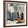 "Before the Shot" or "At the Doctor's", March 15,1958-Norman Rockwell-Framed Giclee Print