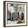 "Before the Shot" or "At the Doctor's", March 15,1958-Norman Rockwell-Framed Giclee Print