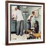 "Before the Shot" or "At the Doctor's", March 15,1958-Norman Rockwell-Framed Giclee Print