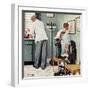 "Before the Shot" or "At the Doctor's", March 15,1958-Norman Rockwell-Framed Premium Giclee Print