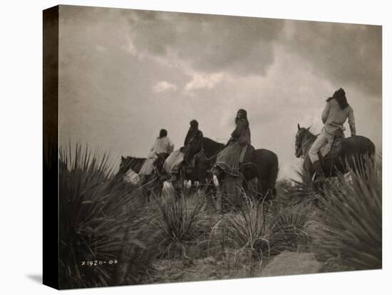 Before the Storm, Apache-Edward S Curtis-Stretched Canvas