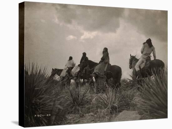 Before the Storm, Apache-Edward S Curtis-Stretched Canvas