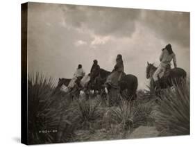Before the Storm, Apache-Edward S Curtis-Stretched Canvas