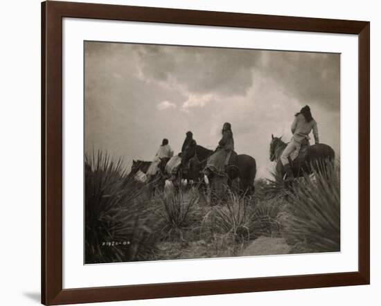 Before the Storm, Apache-Edward S Curtis-Framed Photo