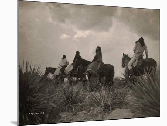 Before the Storm, Apache-Edward S Curtis-Mounted Photo