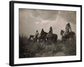 Before the Storm, Apache-Edward S Curtis-Framed Photo