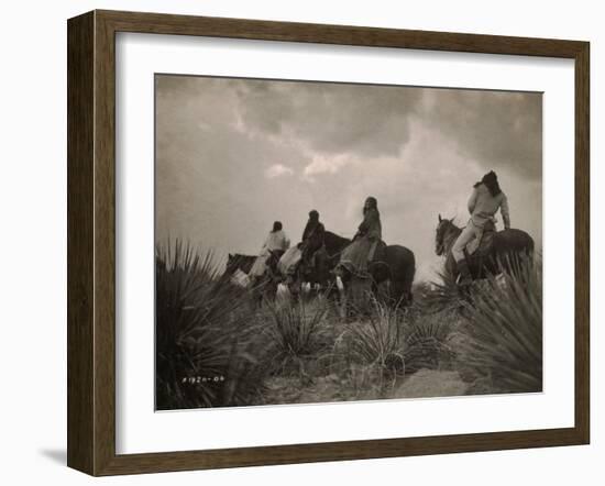 Before the Storm, Apache-Edward S Curtis-Framed Photo